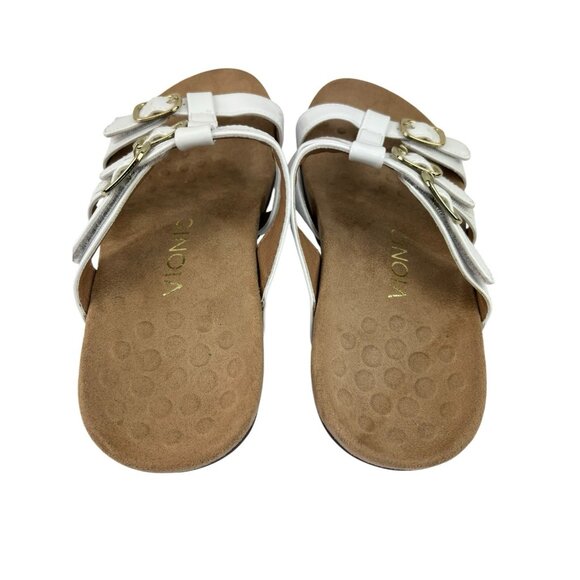 *Vionic Misa Comfort Sandal Womens Size 6W White Orthopedic Slide Summer Shoe - Picture 11 of 12
